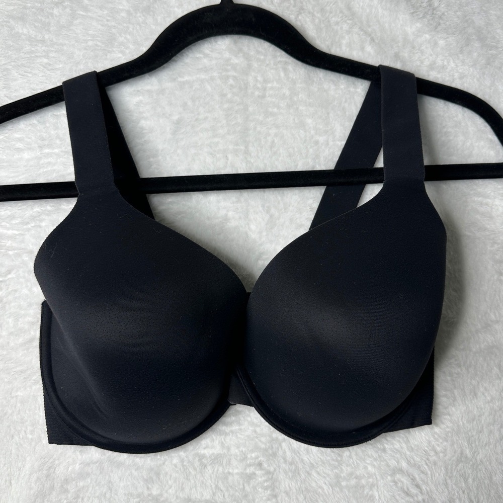 Spanx Bra-llelujah Full Coverage Bra Women 34DD Black Front Closure Underwire